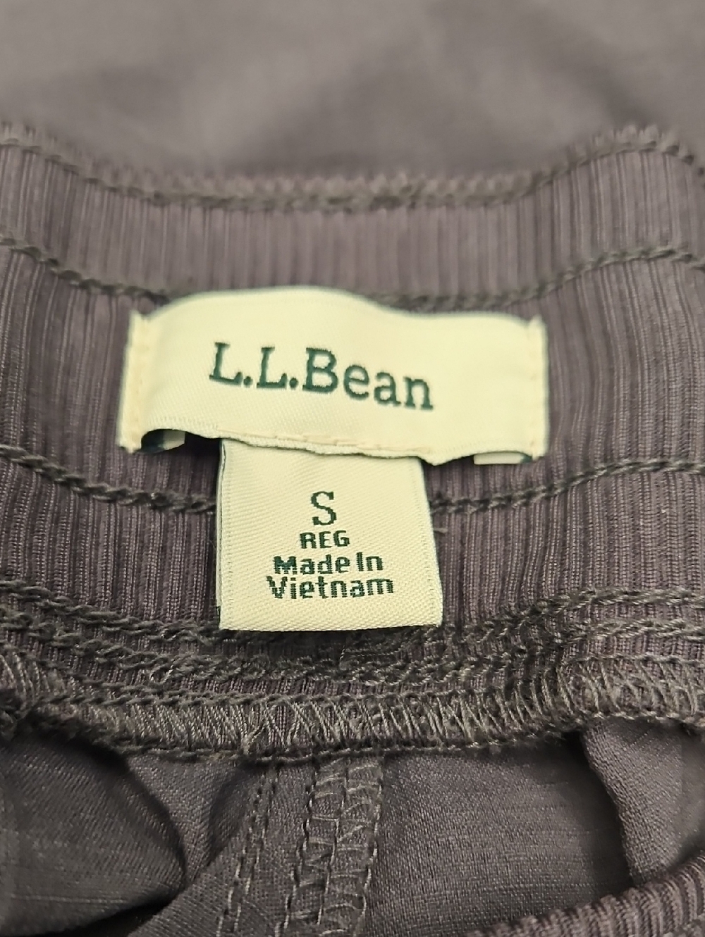 LL Bean Vista Camp Pants Gray Drawstring Size S Straight Leg - Picture 3 of 6